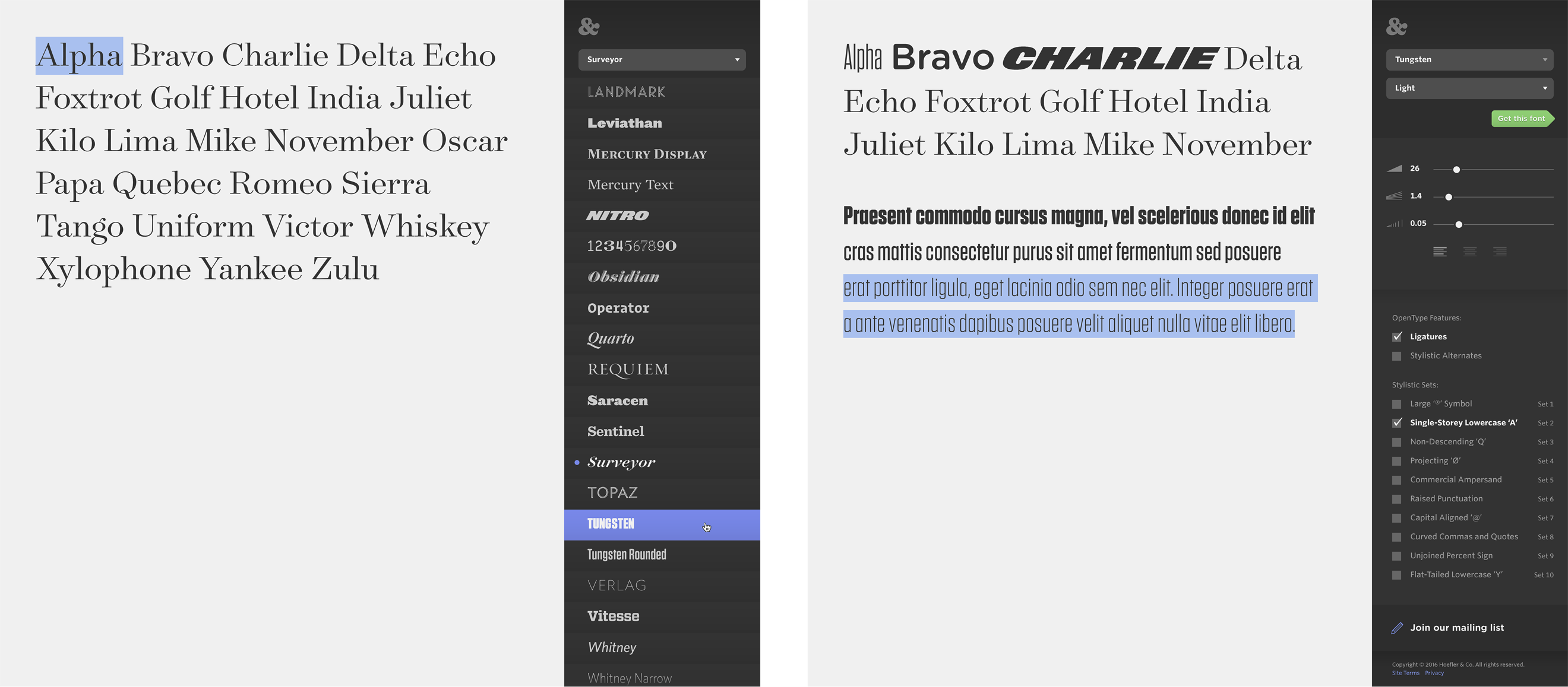 H&Co Try.typography Font Testing Tool